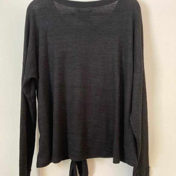 A&F black and blue sweater w tie knot in the front. Soft AF Cozy - Picture 3 of 7